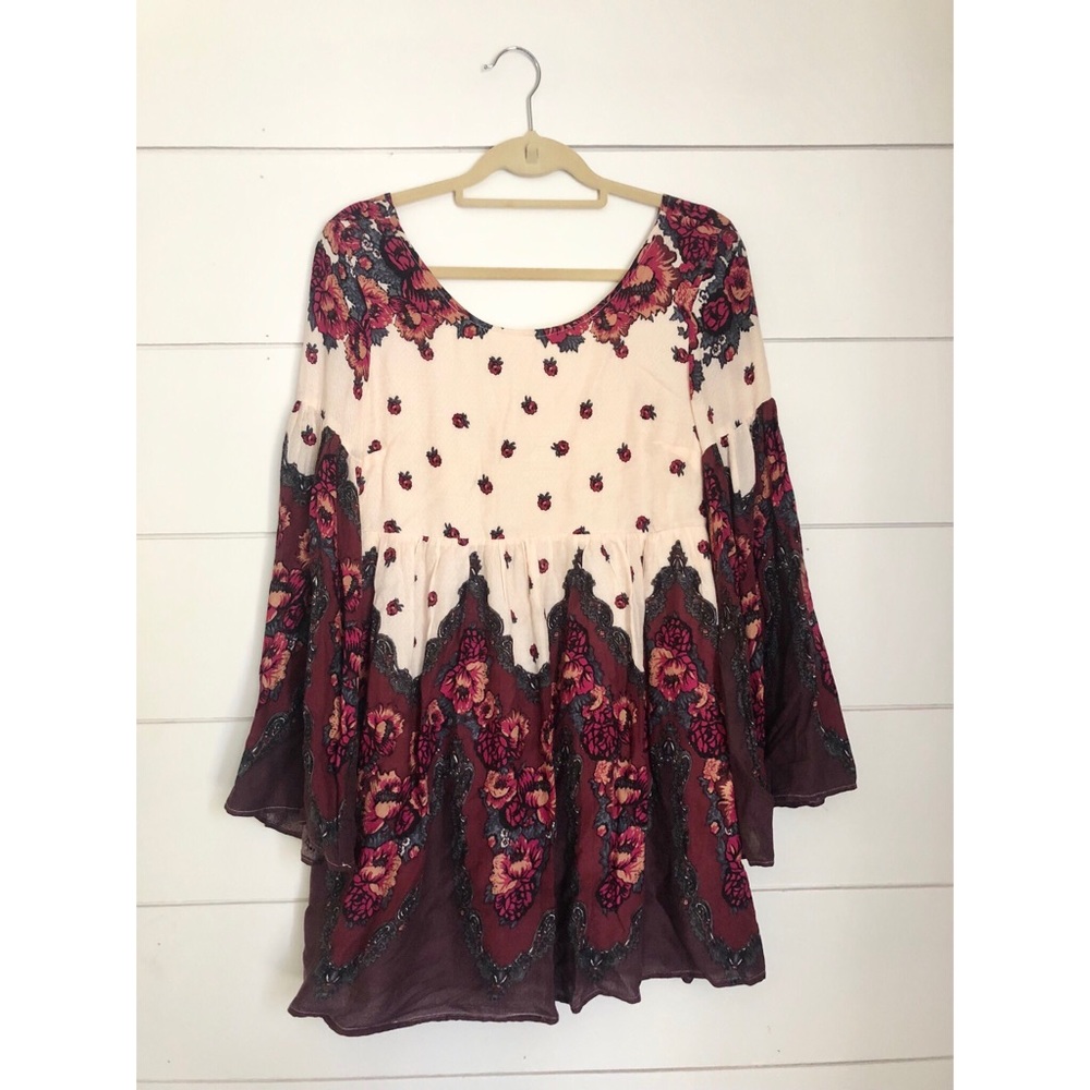 Free People Patterned Peasant Dress